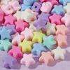 Flor Estrela Acrílica Amor Contas de Mola Cor Macaron Acessórios de Joias Pulseira Colar DIY Contas Espalhadas