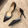 Zapatos de tacón alto con punta de strass para mujer, nuevo modelo de otoño 2026, zapatos de tacón fino de punta fina, lujo ligero, elegantes, cómodos para los pies, zapatos para bodas y fiestas