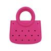 Bolso de Mano para Mujer EVA Nueva Moda Portátil Bolso con Agujeros de Anillo Hueco DIY Bolso con Agujeros Impermeable para Viaje Diario Playa