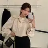 Estilo Coreano de Nicho Diseño Atmosférico Estilo Francés con un Sentido de Elegancia, Top de Encaje con Lazo, Camisa de Manga Larga, Nueva Moda para Mujer