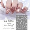 MEETSWEET Flor de luna nueva negro y blanco oro y plata estrella Luna adhesivo impermeable pegatinas para uñas pegatinas de uñas sueño