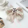 Fita Laço Floral Fresco Presilha de Cabelo Mordedor Presilha Tubarão Acessório de Cabeça Presilha de Cabelo Nuvem Acessórios de Cabelo Sentido Avançado Presilha de Cabelo Meio Preso