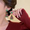 Brincos série Natal feminino comércio exterior moda quente design criativo cartoon floco de neve sino brincos brincos atacado