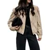 Chaqueta cortavientos de moda popular en TikTok, estilo transfronterizo europeo y americano, chaqueta corta plisada para mujer
