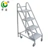 Fábrica de Shanghái Biblioteca Universitaria Sala de Lectura escalera móvil para libros 1.3 m acero hierro carro de escalada carro para archivos