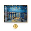 Pintura decorativa de Van Gogh, pintura para pasillo, pintura para restaurante, pintura colgante, pintura al óleo de la cosecha, mural de pasillo, pintura de pared de sala de estar, pintura de pasillo, pintura de cielo estrellado