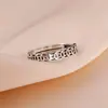 Anillo retro de transferencia de fortuna bañado en plata para mujer, moneda de la suerte segura, personalidad, simple, nicho, apertura de dedo, ventas directas de fábrica