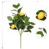 Decoración de Pared Enredadera de Limón Plantas Verdes Densas Enredaderas de Pared Arreglo de Ambiente Flores Artificiales Tienda de Frutas Adornos Colgantes