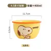 Tigela de Arroz Colaboração Snoopy Louça, Tigela de Mingau, Tigela de Macarrão Desenho Animado, Tigela de Café da Manhã, Tigela de Cerâmica, Tigela Simples Doméstica para Macarrão Instantâneo