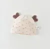 Chapéu de Bebê à Prova de Vento para Todas as Estações com Proteção para Fontanela, Classe A, Camada Dupla, Sem Costura, para Bebês de 0-6 Meses, Grupo de Idade Pequena, Touca Quente para Recém-Nascidos