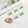 Joyas de arte de uñas con lazo luminoso, diseño de lazo, diamantes planos, resina, bricolaje, para decoración de uñas