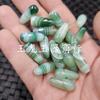 Ágata de seda gota de agua cuentas de jade marrón verde azul morado agujero pasante pulsera de gota de agua tridimensional son cuentas de accesorio