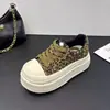 Zapatos de Lona Cabeza Grande para Mujer Otoño 2026 Nuevos Zapatos Blancos de Gamuza con Estampado de Leopardo Suela Gruesa Calzado Deportivo Casual Versátil de Moda