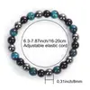 Pulseras Populares Naturales de Piedra Ojo de Tigre con Cuentas Transfronterizas para Hombres y Mujeres, Pulseras de Cuentas Estilo Pareja, Joyería Artesanal de Cuentas Redondas de Nicho al por Mayor