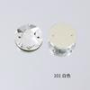 Taladro redondo de cristal Dongzhou para coser a mano, con fondo plano y doble agujero, K9, con hebilla plana, para accesorios de ropa y vestidos de novia.