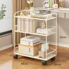 Estante móvel, cesto de armazenamento sob a mesa, solução de armazenamento doméstico para mesas, carrinho com rodas, organizador de estante