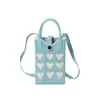 Bolso de Mano Texturizado Verano 2025 Nuevo para Niña Bolso para Teléfono Bolso Cuadrado Pequeño Tejido de Lana Bolso Cruzado