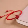 Suministro directo de fábrica cinnabrio natural arena dorada púrpura nudo de diamante hebilla de paz cuerda de mano pulsera para hombres y mujeres joyería tejida regalo
