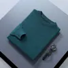 Otoño Invierno Nuevo Suéter Casual de Cuello Redondo para Hombre Holgado Talla Grande Color Sólido Manga Larga Tejido Capa Interior