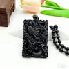 Collar Colgante de Guanyin: Cadena de Suéter con Colgante de Guan Yu, Dios de la Guerra Leal y Valiente, Imitación de Jade Tallado por Ambos Lados, Guan Er Ye, para Hombre