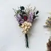 Corsage Casamento Flores Secas Flores Eternas Mini Buquê Casamento Feriado Presente Acessórios de Decoração Conjunto Completo Família Atacado