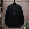 Suéter de cuello alto medio para hombre 2023 otoño e invierno marca de moda jacquard moda juvenil casual suéter cálido