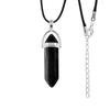 Desejo pedra natural hexagonal pilar pingente europeu e americano moda natural cristal hexagonal pilar bala pilar hexagonal colar