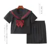Fábrica en nombre del paquete postventa rojo tres uniforme jk traje de marinero jk escolar para el sentido del traje jk falda jk falda plisada genuina