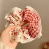 Laço de Cabelo de Renda Doce, Scrunchie de Luxo Estilo Coreano, Laço de Cabelo Extra-Grande para Coque, Corda de Cabelo para Rabo de Cavalo, Acessório de Cabelo