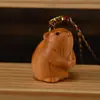 Souvenir de Navidad Talla en Madera de Ciprés Llavero Colgante Navideño Productos de Madera del Zodiaco de Dibujos Animados Dragón, Serpiente y Año del Caballo