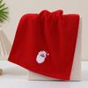 Toalla de mano de baño navideña de algodón al por mayor, toalla de regalo de comercio exterior de bordado de algodón de 32 hilos, 32*45 toalla facial personalización