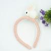 Nuevos accesorios para el cabello para niños, linda diadema de conejo de peluche tridimensional, lindo tocado de conejo coreano, 10 colores