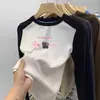 Camiseta Base Térmica Cepillada para Niña 2026 Nuevo Estilo Otoño/Invierno Ropa Polar para Bebé Camiseta de Manga Larga Raglán Elegante