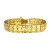 Pulsera de Reloj de Moda Hip Hop Europeo y Americano Chapado Eléctrico de 14K Hiphop Pulsera Genial con Patrón de Diamantes para Hombres y Mujeres Pulsera