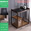 Mesa de té móvil para sala de estar, mesa de centro de kung fu sencilla, juego de té, mesa de té pequeña, tetera, carrito de té integrado para balcón