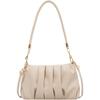 Bolsa Branca Plissada para Axila 2025m com Alça de Ombro Trançada, Bolsa Feminina Versátil de Luxo Estilo Francês, Bolsa Therow