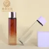Em estoque transparente 200ml água de essência platina direta redonda fundo grosso frasco de tônico hidrolato frasco de vidro de grande capacidade