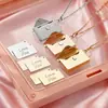 Lele Jewelry El más vendido en Europa y América Collar de Sobre Colgante de Sobre con Carta de Amor Grabada Joyería Transfronteriza Joyería Navideña