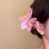 Grampo de Cabelo de Frangipani Estilo Festivo Atmosférico, Moderno e Versátil, Design Elegante, Clipe de Frangipani de Alta Qualidade para Sessão de Fotos na Praia