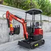Mini Escavadeira de Esteira, Escavadeira Multifuncional para Construção, Britagem e Escavação de Valas, Mini Escavadeira para Jardim e Reforma de Terras Agrícolas