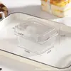 Caja de Crema de Fresa Caja de Empaque para Pastel de Capas de Frutas Caja de Empaque para Postre Mousse Horneado Tiramisú Caja de Empaque Transparente