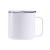 Oferta especial de comercio exterior de Amazon: taza de acero inoxidable de doble capa de 14 oz con asa para el hogar y la oficina, regalo de anuncio.