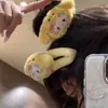 Novo Amarelo Leite Cabeça de Cachorro Gato Tchau Tchau Presilha Pelúcia Gatinho Boneca Presilha de Cabelo Estudante Versátil Presilha para Franja