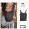 Camiseta sin mangas de nuevo estilo 2026 para mujer, corte ajustado, para verano, sin copas, cubriendo los laterales del busto, camiseta básica de moda para mujer