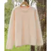 Nuevo Estilo Otoño e Invierno 2026 Suéter Base de Punto 100% Cachemira Pura Cuello Redondo Jersey Suéter de Forro Polar para Mujer Top Interior
