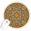 Mouse Pad Estilo Boêmio Vintage Personalizado Tapete de Mesa de Borracha para Computador Laptop Coaster Cruzamento Oriente Médio Rússia