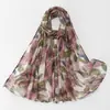 Bufanda de Gasa de Bali Estilo Coreano Nueva Delgada Estampada Temperamento Fresco Suave Pegajosa Cálida Nueva Moda Ropa Exterior para Mujer Chal