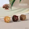 Pulseira de Contas Soltas Estilo Desenho Animado Esculpido em Sândalo DIY Contas Espaçadoras Joias Acessórios para Corrente de Celular Chaveiro