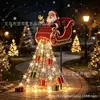 Nueva Luz de Estaca para Suelo de Trineo de Navidad Santa Adorno Trineo de Santa Luz en Cascada