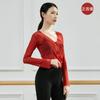 Ropa de manga larga con cordones, estilo moderno, clásico, étnico, rima, yoga, entrenamiento básico, monocromático, para mujer